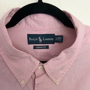 Men's Ralph Lauren Classic Fit Pink Oxford Shirt